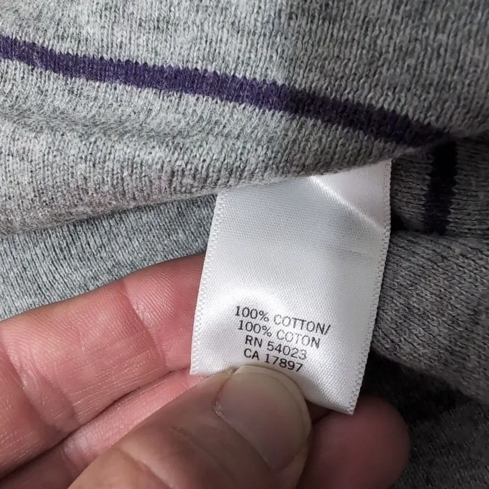 Banana Republic Gray Long Sleeve Crew Neck Thermal L Thin Sweater‎ Striped